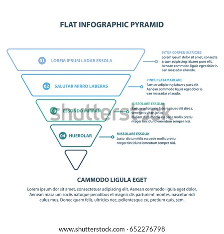 Modern Style Abstract infographic Pyramid number options template Vector illustration can be used for workflow layout diagram business step options banner web design outlined