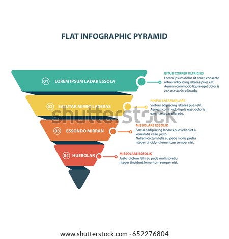 Modern Style Abstract infographic Pyramid number options template Vector illustration can be used for workflow layout diagram business step options banner web design colorful