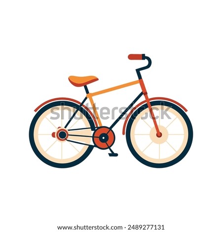 Flat Bike Icon Design Illustration