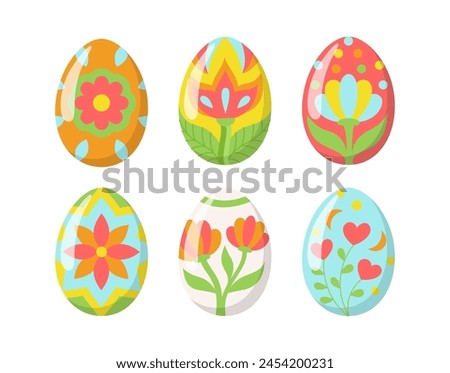Similar – Image, Stock Photo painted Easter Eggs various colors on black background