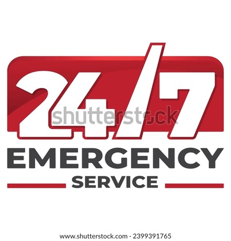 24 Hour Emergency Service Label Design