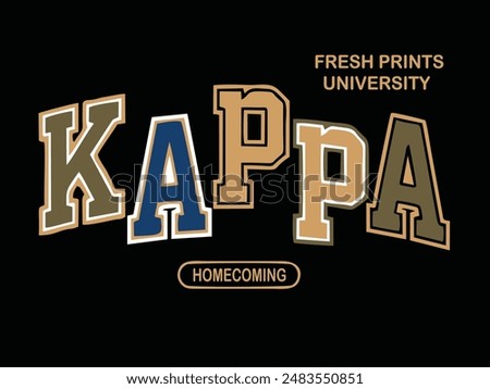 a black background with a logo for Kappa