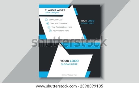 Creative business card template double-sided . Portrait and landscape orientation.