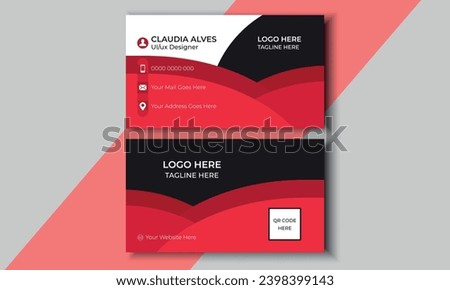 Creative business card template double-sided . Portrait and landscape orientation.