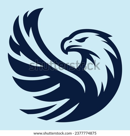 Experience the strength of the outdoors with high-resolution eagle-inspired vector logo. Its minimal modern design in EPS format is ideal for printing and embodies the power of nature.