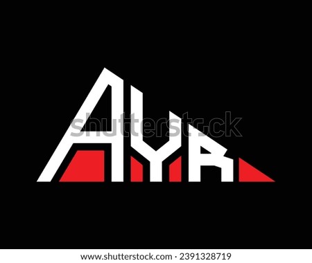 Triangle shape AYR letter logo design