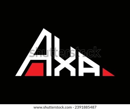 Triangle shape AXA letter logo design