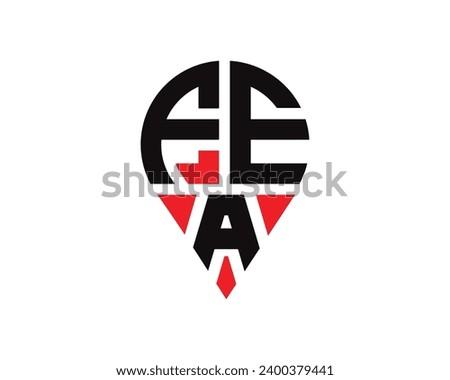 FEA letter location shape logo design