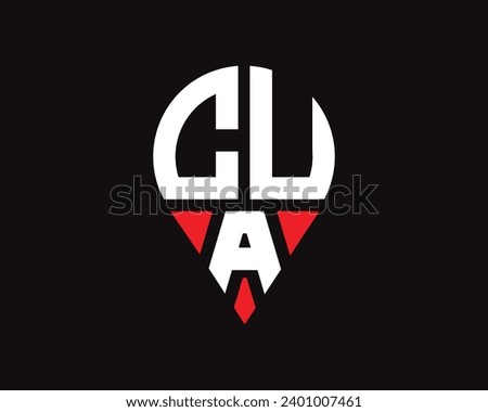
CUA letter location shape logo design