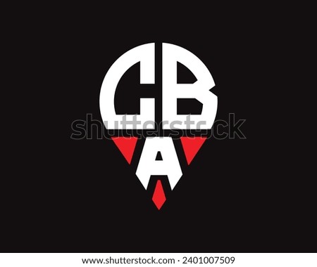 CBA letter location shape logo design