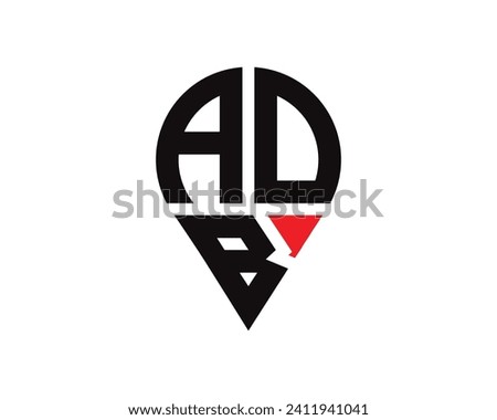 ADB letter location shape logo design