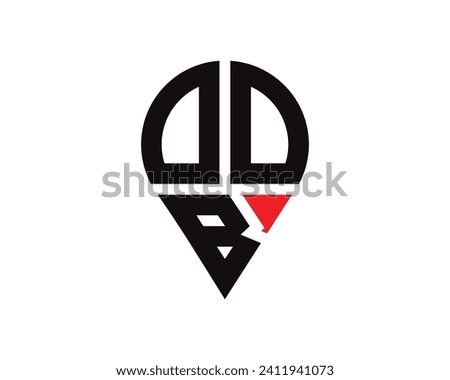 DDB letter location shape logo design