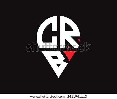 
CRB letter location shape logo design