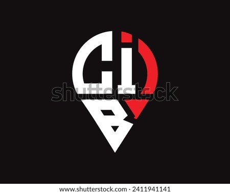 CIB letter location shape logo design