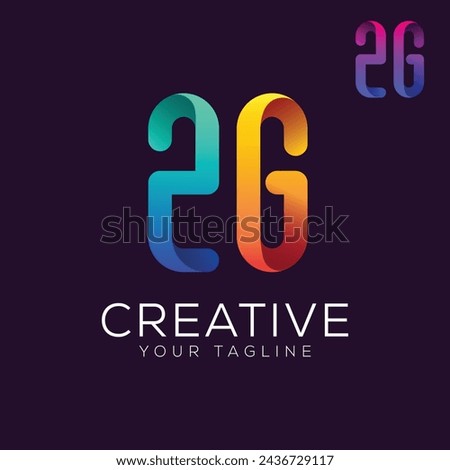 
vector 2G gradient colorful logo