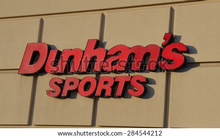 CANTON, MI - DECEMBER 30: Dunham\'??s, whose Canton store logo is shown on December 30, 2014, has over 200 stores in 19 states