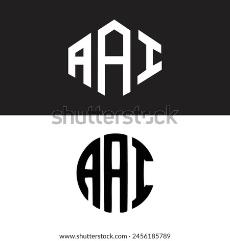 AAI triangle letter logo design with triangle shape. AAI triangle logo design monogram. AAI triangle vector logo template with red color. AAI triangular logo Simple, Elegant, and Luxurious design.