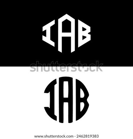 IAB letter logo vector design, IAB simple and modern logo. IAB luxurious alphabet design