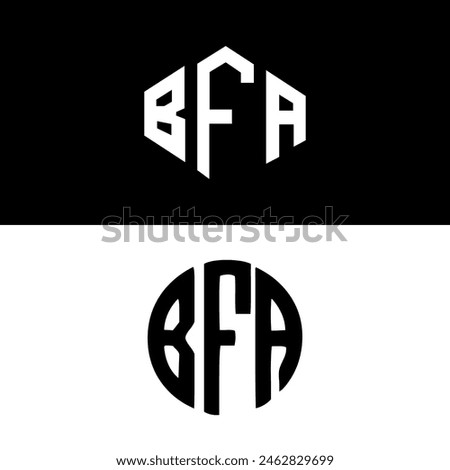 BFA letter logo vector design, BFA simple and modern logo. BFA luxurious alphabet design