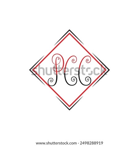 PCC logo. P C C design. White PCC letter. PCC, P C C letter logo design. letter logo design in GOLD, GOLDEN LOGO,