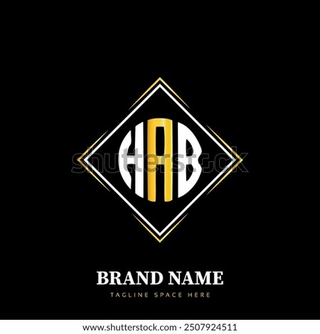 HAB letter logo vector design, HAB simple and modern logo. HAB luxurious alphabet design