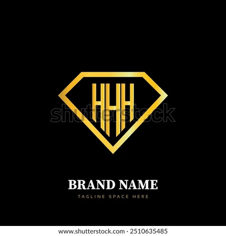 Hexagonal letter H logo design illustration vector template