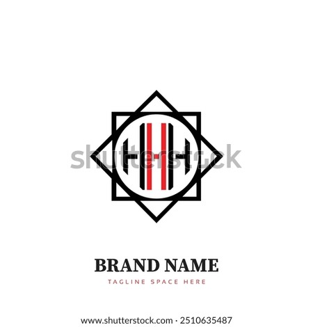 Hexagonal letter H logo design illustration vector template