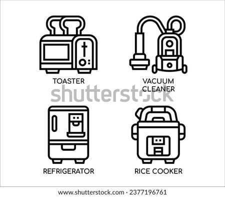 Home appliances perfect icon on white background 