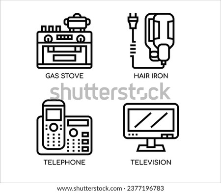 Home appliances perfect icon on white background 