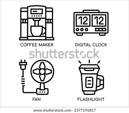 Home appliances perfect icon on white background 