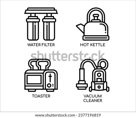 Home appliances perfect icon on white background 