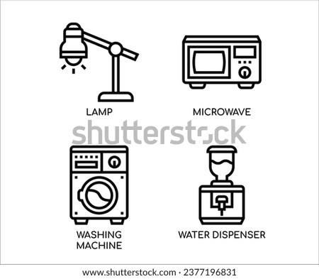 Home appliances perfect icon on white background 