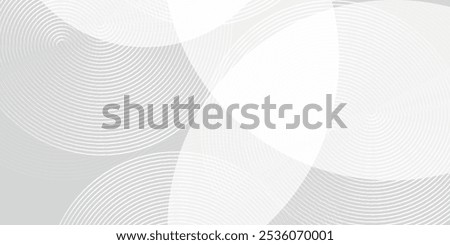 White abstract background with glowing circles. Rotating circular line pattern. Geometric spiral. Rotating elements. Modern graphic design. Futuristic technology concept.