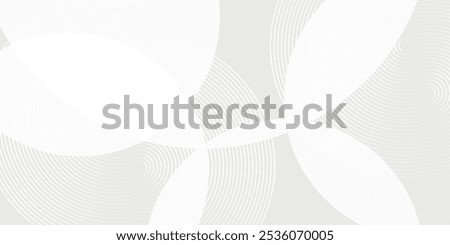 White abstract background with glowing circles. Rotating circular line pattern. Geometric spiral. Rotating elements. Modern graphic design. Futuristic technology concept.