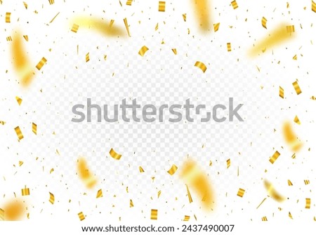 Image, Stock Photo Colorful confetti on yellow background