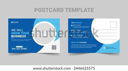 Modern Corporate business postcard, EDDM Postcard Template, Business Postcard Layout	