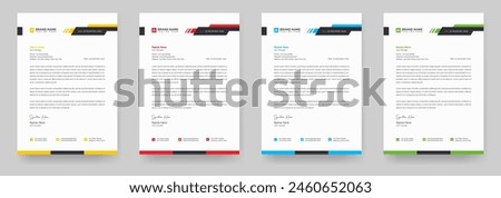 Professional business letterhead design for corporate company. letterhead design. Letter head stationery layout design.