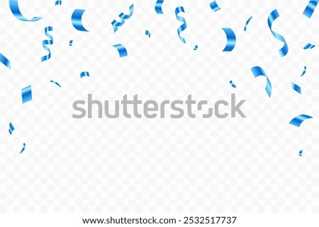 Abstract blue confetti party celebration banner background template, Great for a birthday party or an event celebration invitation or decor. confetti,