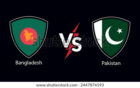 Bangladesh vs Pakistan flag Vector Design