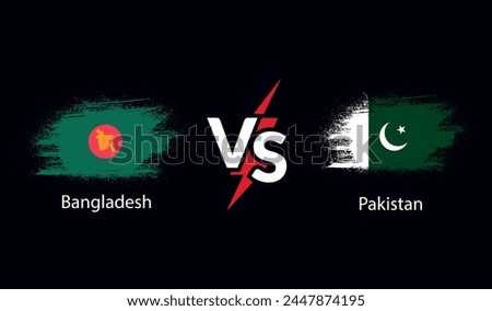 Bangladesh vs Pakistan flag Vector Design