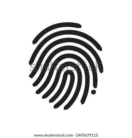 Digital fingerprint, finger print fingerprint lock secure security logo vector icon illustration