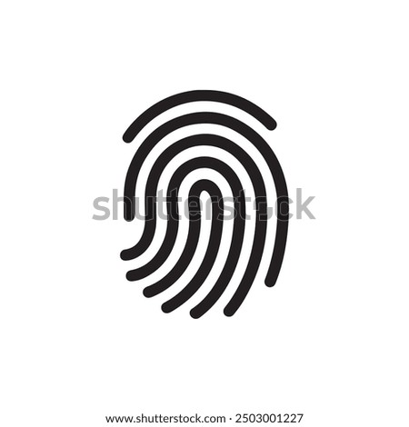 Digital fingerprint, finger print fingerprint lock secure security logo vector icon illustration