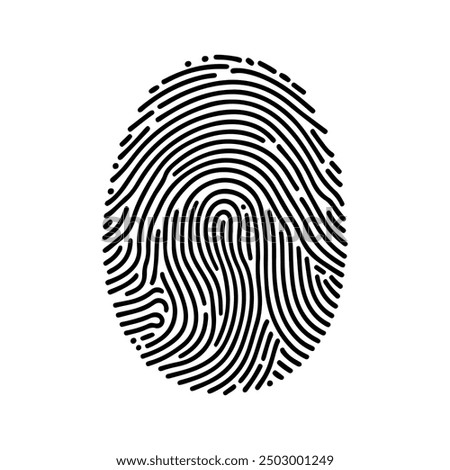 Digital fingerprint, finger print fingerprint lock secure security logo vector icon illustration