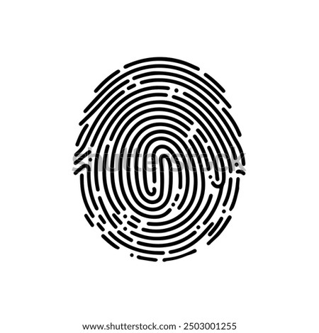 Digital fingerprint, finger print fingerprint lock secure security logo vector icon illustration