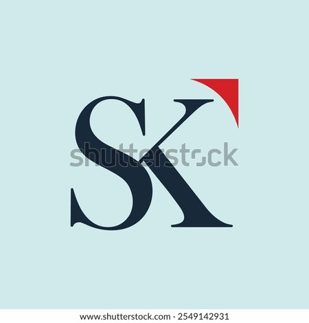 Modern SK Typography Logo Design