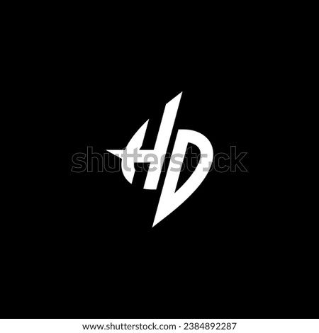 HD monogram esport logo design with cool shape concept in vector