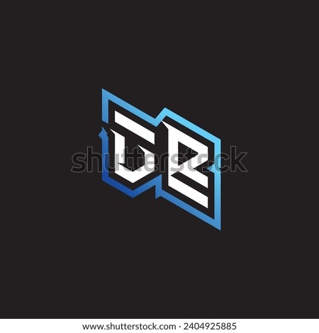 VR initial gaming team, youtube, twitch and clipart stock illustration logo