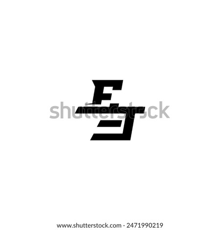 sporty style ET boldand cool concept esport monogram initial letter