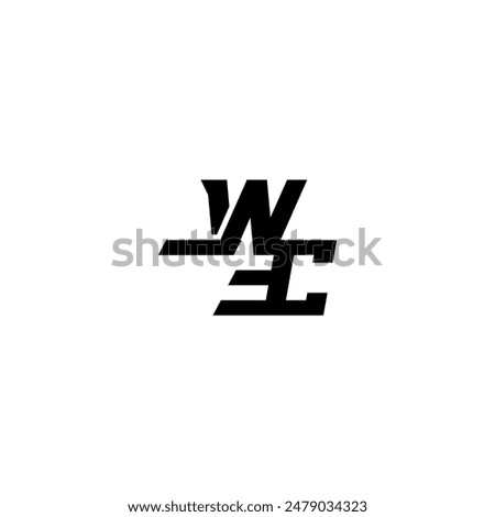 boldand cool concept WC esport monogram initial letter sporty style