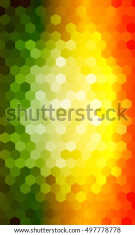 bright color background. hexagon pattern for disco illustration. vector